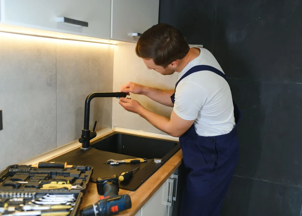 New kitchen faucet installation by Jackson Mechanical plumber in Doylestown